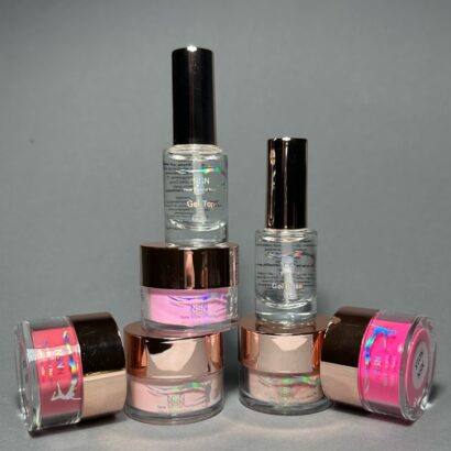 nicole MANICURE TYTANOWY 2 płyny + 5 pudrów nails paznokcie manicure tytanowy paznokcie tytanowe