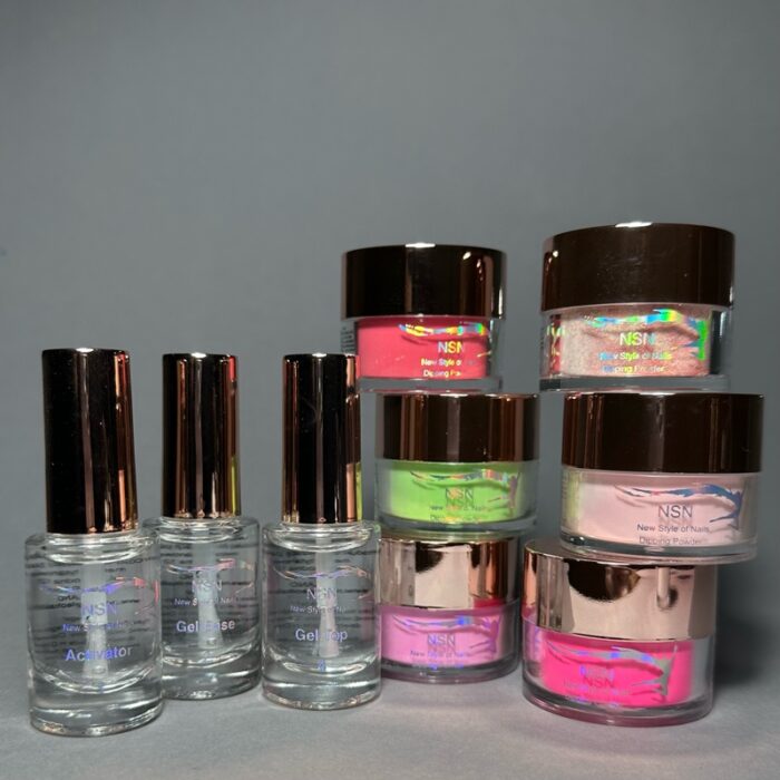 nicole MANICURE TYTANOWY 3 płyny + 6 pudrów nails paznokcie manicure tytanowy paznokcie tytanowe