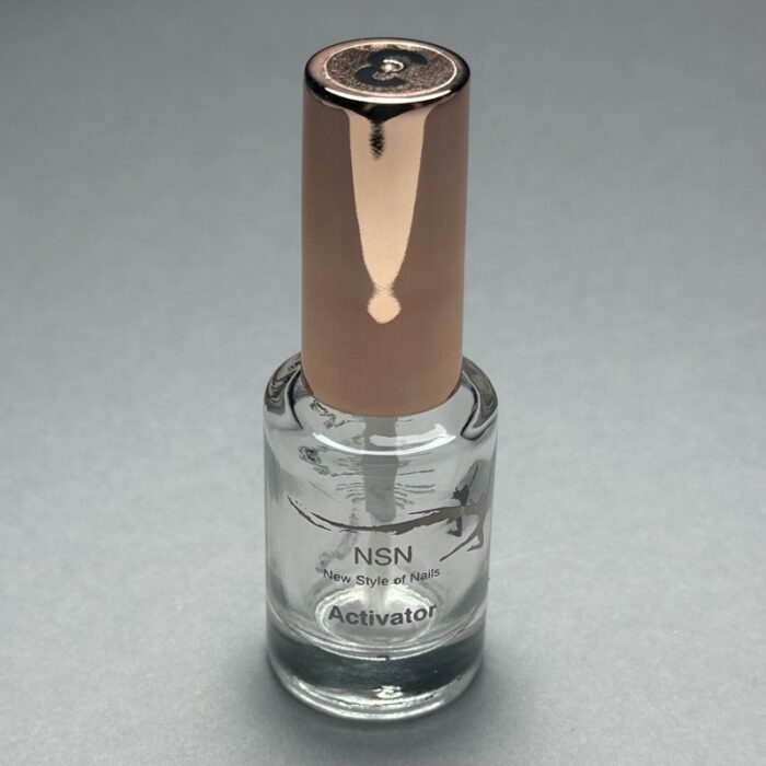 nicole activator 15ml – pusta buteleczka z białym pędzelkiem nails paznokcie manicure tytanowy paznokcie tytanowe